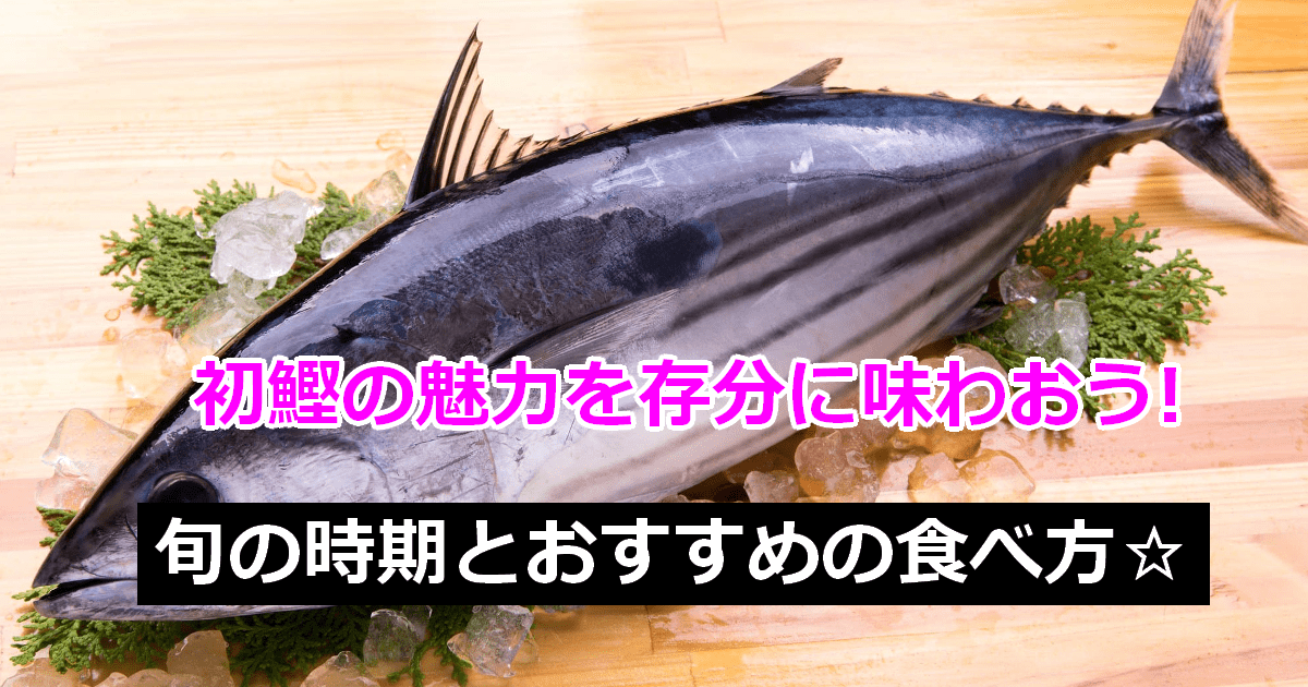 初鰹の魅力を存分に味わおう!旬の時期とおすすめの食べ方☆